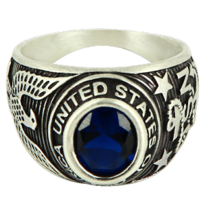 Bague américaine universitaire - Argent 925 - Modèle Orleac