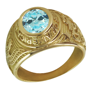 Bague américaine universitaire en or 18K - Modèle Orleac