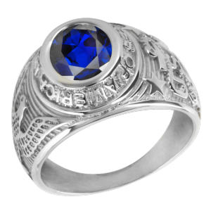 Bague américaine universitaire argent 925 - Modèle Orleac