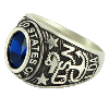 Bague américaine universitaire - Argent 925 - Modèle Orleac