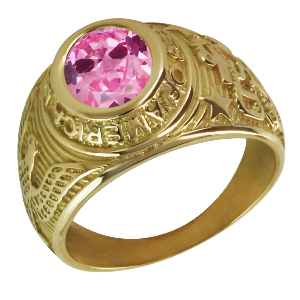 Bague américaine universitaire en or 18k - Modèle Orleac