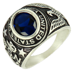 Bague américaine universitaire - Argent 925 - Modèle Orleac